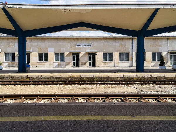 Järnvägsstation Från Tiden För Jugoslavien — Stockfoto