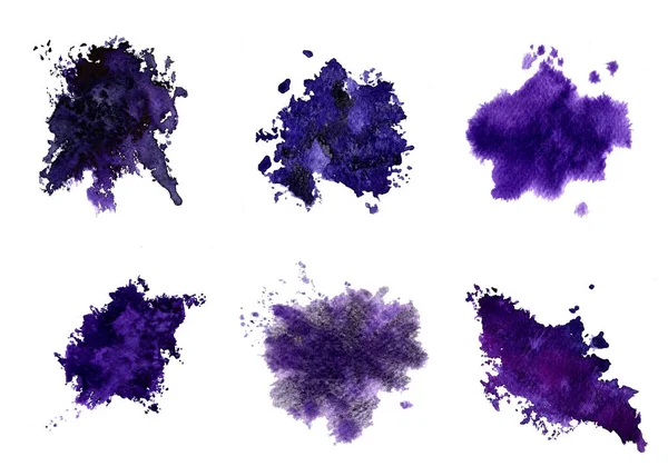 Ilustración Fondo Abstracto Acuarela Dibujado Mano Colores Púrpura Salpicaduras Acuarela —  Fotos de Stock