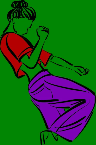 Hip Hop Dancer2 Dessin Doodle Illustration Vectorielle Dessin — Image vectorielle