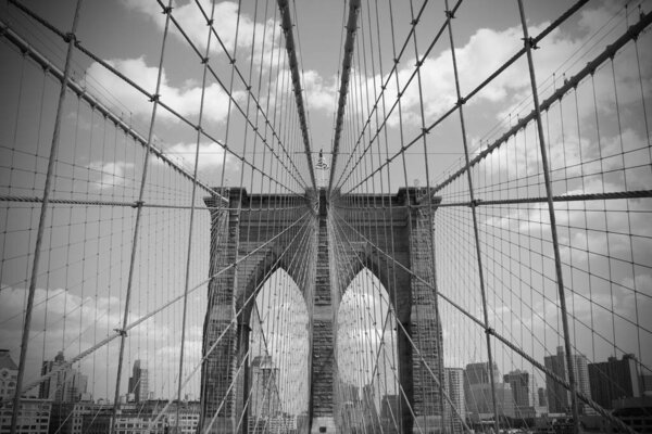 Brooklyn Bridge - New York City close up architectural detail