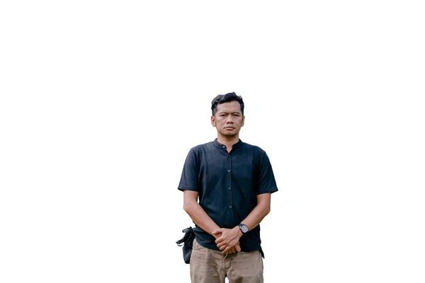 Bogor April 2023 Ein Mann Der Über Jemandes Land Vor — Stockfoto
