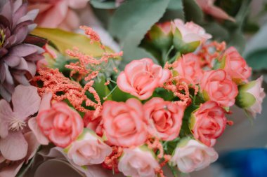 Göz kamaştırıcı bir kırmızı gül serpintisi.