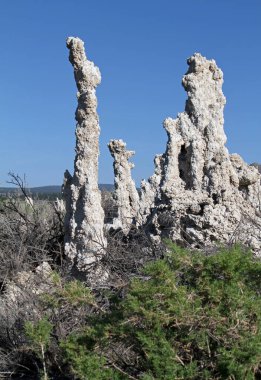 Mono Gölü, Kaliforniya 'da mineral oluşumları