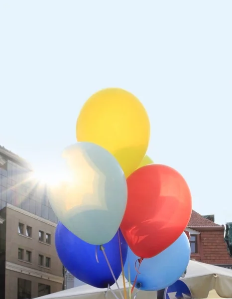 Balões Hélio Dia Ensolarado — Fotografia de Stock