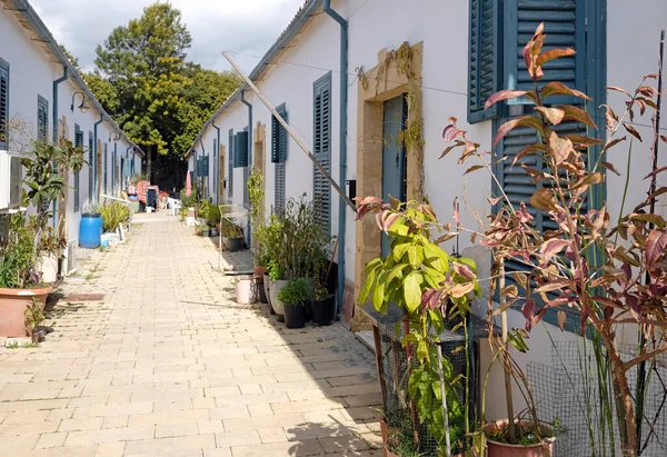 Vita Hus Vid Samanbahce Stadsdelen Nicosia Cypern — Stockfoto