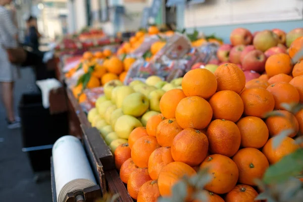 Seção Frutas Famoso Bazar Verde Almaty Cazaquistão — Fotografia de Stock