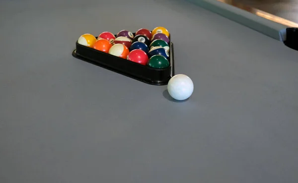 Billiard Pool Snooker Table Balls Ready Game — Stock Photo, Image
