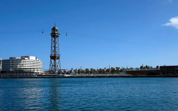 Día Soleado Puerto Barcelona — Foto de Stock