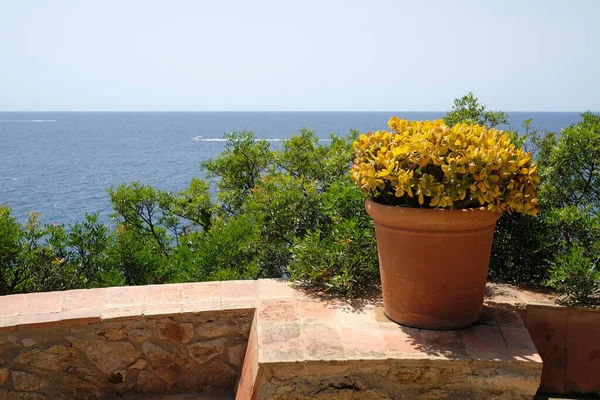 stock image Beautiful view along the Costa Brava coastline near Lloret de Mar, Spain