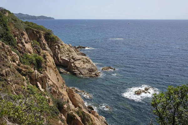 stock image Beautiful landscape along the Costa Brava coastline near Lloret de Mar, Spain