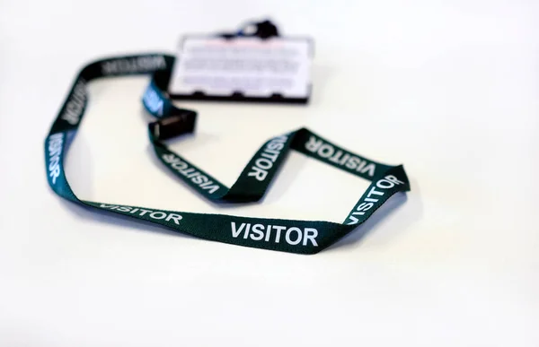 Badge Visitatori Con Carta Identità Controllo Degli Accessi — Foto Stock