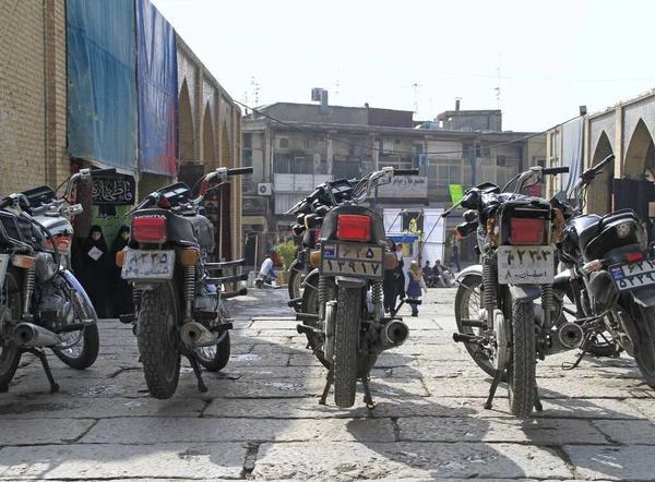 Tehran Iran June 2018 Row Motorcycles Front Traditional Bazaar Tehran — Stock Photo, Image
