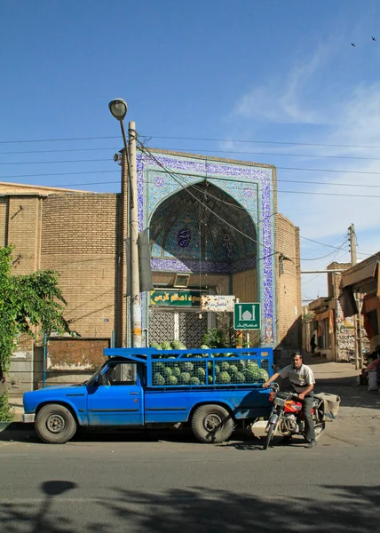 2014 Április Kashan Irán Görögdinnyével Töltött Teherautó Kashanban Iránban — Stock Fotó