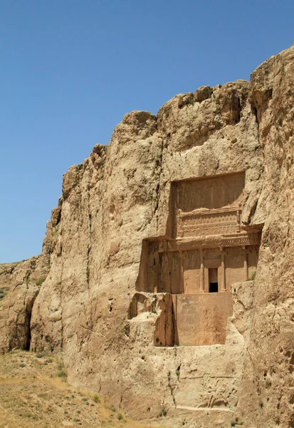 Massiva Gravarna Persiska Kungar Darius Och Xerxes Nära Persepolis Iran — Stockfoto
