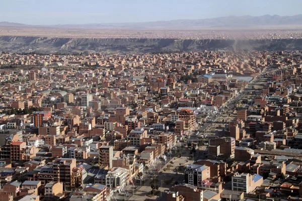 Luftaufnahme Der Roten Gebäude Alto Und Paz Bolivien — Stockfoto