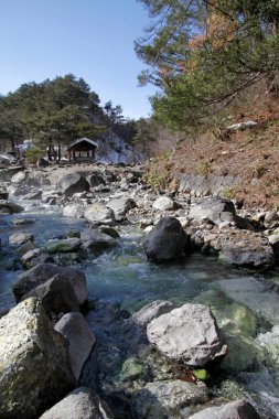 Kusatsu Onsen, Japonya 'da doğal kaplıca
