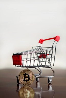 Bitcoin ile uğraşmak - Bozuk para ve alışveriş arabası