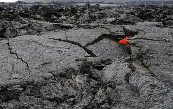 Glimpses of lava near Iceland\'s newest volcano, Geldingadalir