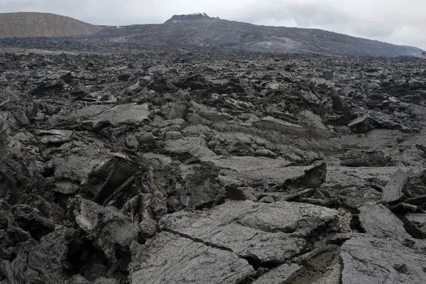 Lava field of Iceland\'s newest volcano, Geldingadalir