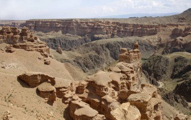 Charyn Kanyonu 'nun muhteşem manzarası, Kazakistan