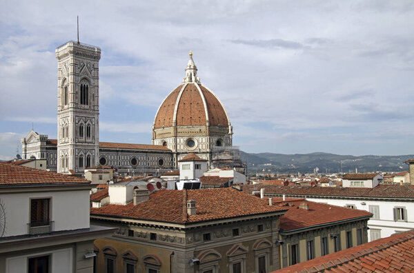 View over the cathedral in Florence, Italy