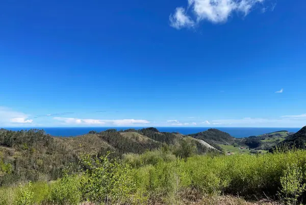 Kuzey İspanya 'da Camino del Norte hac rotasındaki manzara