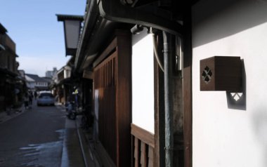 Kurashiki, Japonya 'da bir sokakta sakin bir öğleden sonra.