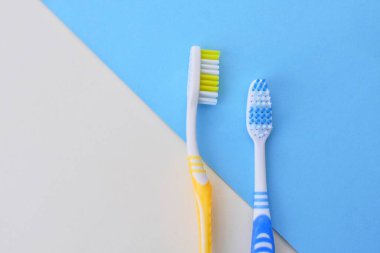 Diş fırçaları. Günlük oral ve diş bakımı. Boşluğu kopyala.