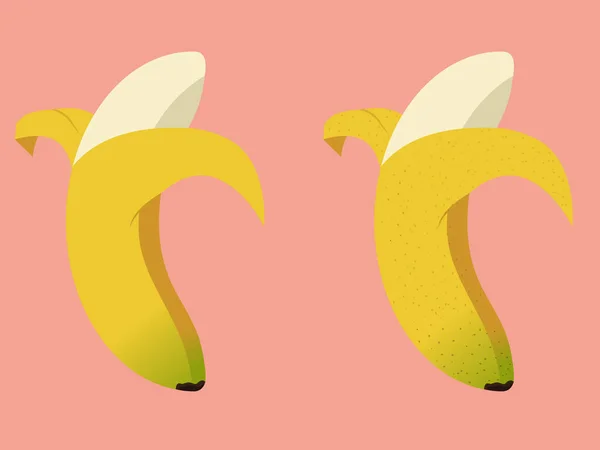 로고와 음식에 바나나의 그래픽 — 스톡 벡터