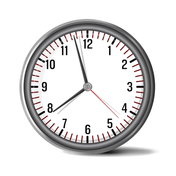 Realistic Wall Office Home Clock Clock Mockup Design Advertising Branding — Stock Vector