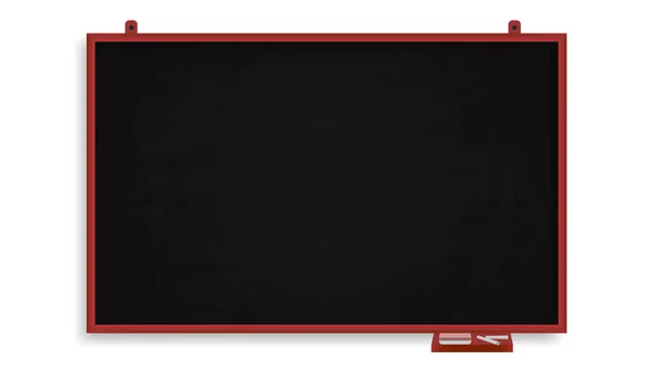 Zwarte Krijtbord Vector Illustratie Chalkboard Houten Frame Collectie Met Krijt — Stockvector