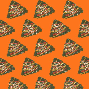 Suluboya Noel 'in kusursuz deseni. Noel ağacı, koniler ve böğürtlenler. Noel ağacı köknar dalları boyadım. beyaz arkaplanda izole