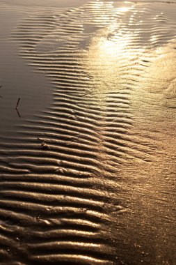 Sahilde güzel bir gün batımı
