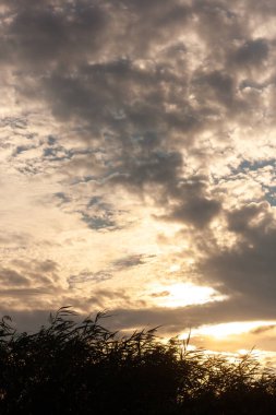 Güzel günbatımı gökyüzü bulut ile