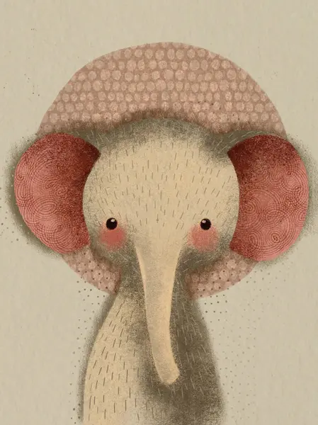 Şirin fil yumuşak tonları