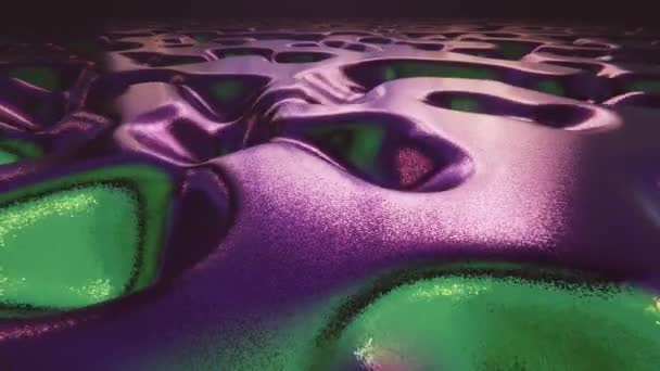 Abstract Luxury Glitter Glowing Futuristic Landscape Colourful Purple Green Gradient — Stock Video