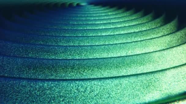 Abstract Groene Golven Behang Glanzende Glitter Textuur Achtergrond Prachtige Glamoureuze — Stockvideo