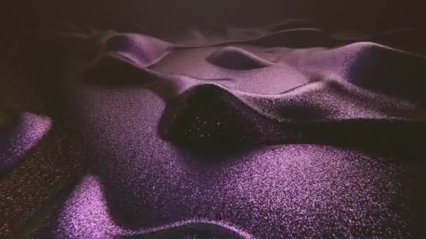 Αφηρημένο Φόντο Του Glitter Δαμάσκηνο Μορφοποίηση Υγρά Κύματα Ροή Μια — Αρχείο Βίντεο