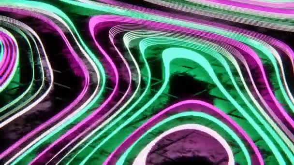 Abstraktní Pozadí Sci Tech 80S Retrowave Retro Futuristické Bezešvé Smyčky — Stock video