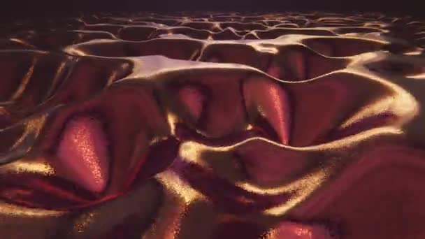 추상적인 호화스러운 빛나는 반짝임 Iridescent 잔물결 부드러운 시뮬레이션 원활한 외계인 — 비디오