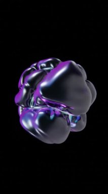 Soyut gerçekçi 3d modayı şekillendiren kabarcık bezi ipek gökkuşağı canlı renk gradyan dikey sosyal medya hikaye telefon ekranı formatı arka plan 4K 30 fps duvar kağıdı dinamik döngü animasyonu