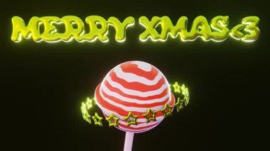 Soyut yatay 3D bilgi arkaplanı yıldızlar lolipop çizgili şeker kamışı Mutlu Noeller şenlik olayı girdaplı spiral yuvarlak metin imzası animasyon video poster çizgi film şekli elementi