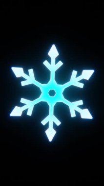 Soyut 3D dikey arkaplan neon kar tanesi gökkuşağı renkli gradyan mutlu noeller Navidad etkinliği tebrik kartı boş uzay animasyonu sosyal medya pazarlama içeriği