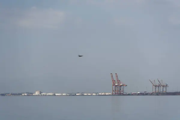 Saloniki Grecja Października 2022 16C Block Myśliwiec Demonstrujący Pokazy Lotnicze — Zdjęcie stockowe