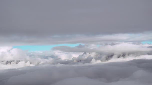 การเด นทางท นอย เหน อเต ยงของเมฆพองช มองไปทางขวา มมองหน างผ โดยสาร — วีดีโอสต็อก