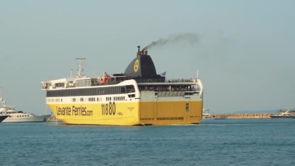 Zakynthos Grécia Julho 2021 Fior Levante Levante Ferries Barco Passageiros — Vídeo de Stock