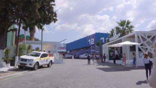 Thessaloniki Greece September 2023 Visitors Pavilions 87Th Tif International Fair — Stock Video