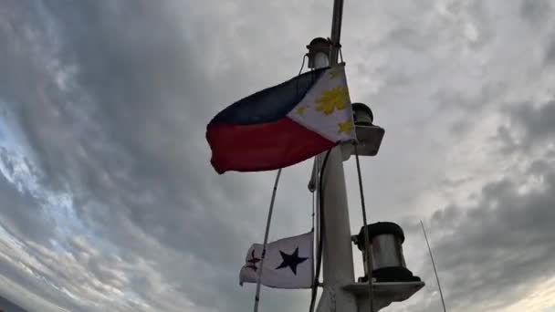 Techo Ferry Entre Islas Tropicales Puesta Sol Imágenes Alta Calidad — Vídeos de Stock