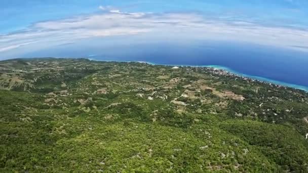 Parapente Numa Ilha Tropical Imagens Alta Qualidade — Vídeo de Stock