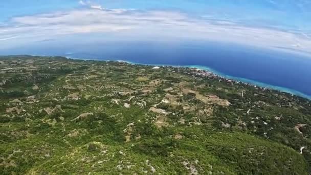 Parapente Una Isla Tropical Imágenes Alta Calidad — Vídeo de stock